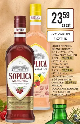 Likier Soplica Malinowa promocja w Dino