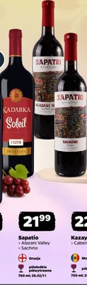 Wino czerwone Sapatio Alazani Valley gruzińskie promocja w Netto