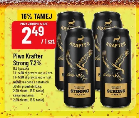 Piwo Krafter Strong 7,2% promocja w POLOmarket