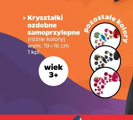 Kryształki ozdobne samoprzylepne promocja w Netto