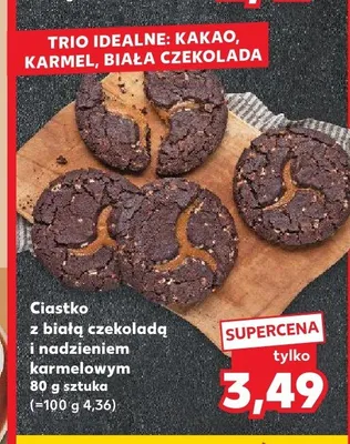 Ciastko z białą czekoladą i nadzieniem karmelowym promocja w Kaufland