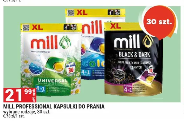 Kapsułki do prania Mill Professional promocja w Merkury Market