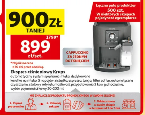 Ekspres ciśnieniowy Krups promocja w Auchan
