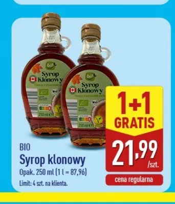 Syrop klonowy Bio promocja w Aldi