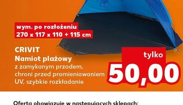 Namiot plażowy Crivit promocja w Kaufland