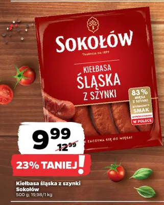 Kiełbasa śląska z szynki promocja w Netto