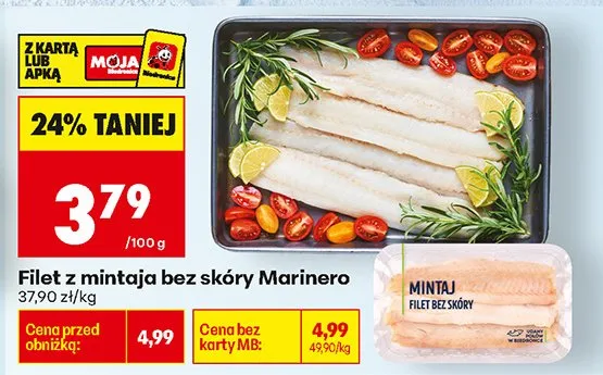 Filet z mintaja bez skóry Marinero promocja w Biedronka