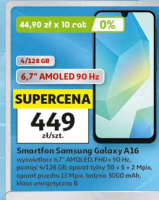 Smartfon Samsung Galaxy A16 promocja w Auchan