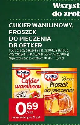 Proszek do pieczenia Dr.Oetker 16-30g promocja w Stokrotka