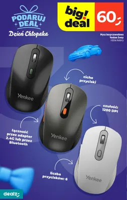 Mysz bezprzewodowa Yenkee Sway czarna promocja w Dealz