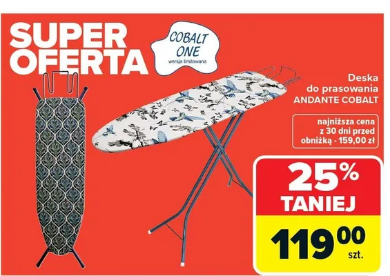 Deska do prasowania Andante Cobalt promocja w Carrefour