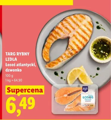 Łosoś atlantycki dzwonko Targ Rybny Lidla promocja w Lidl