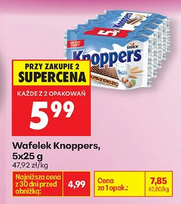 Wafelek Knoppers promocja w Biedronka