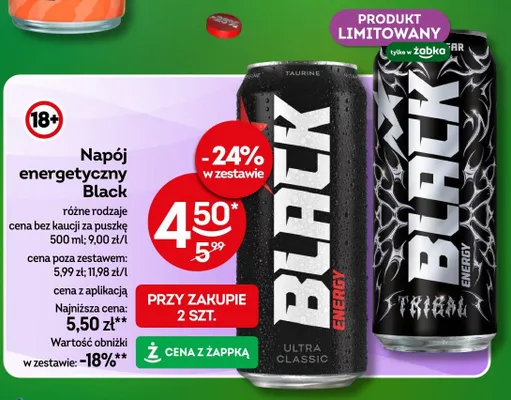 Napój energetyczny Black promocja w Żabka
