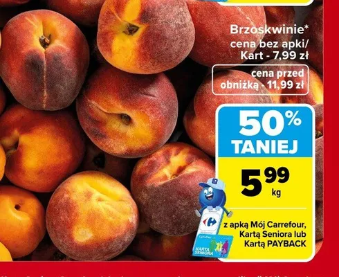 Brzoskwinie promocja w Carrefour Market