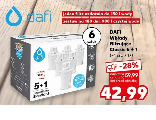Wkłady filtrujące DAFI Classic 6-pak promocja w Kaufland