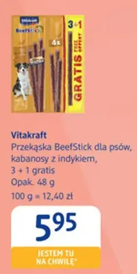 Przekąska BeefStick dla psów, kabanosy z indykiem, 3 + 1 gratis promocja w Drogerie DM