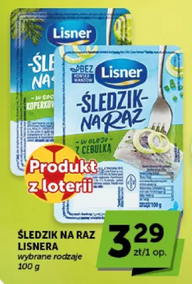 Śledzik na raz w sosie koperkowym Lisner promocja w Groszek