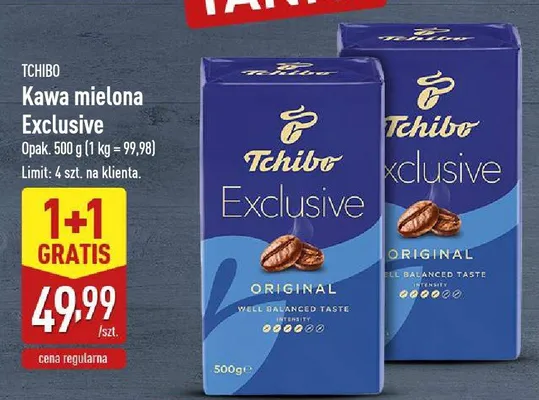 Kawa mielona Tchibo Exclusive promocja w Aldi