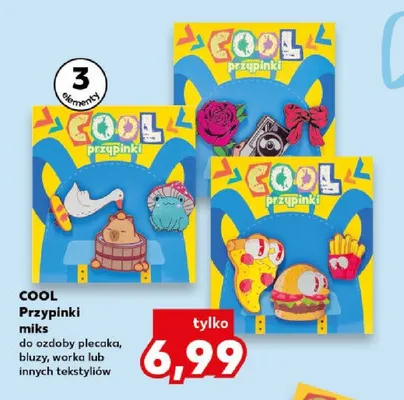 Przypinki COOL 3-pak miks promocja w Kaufland