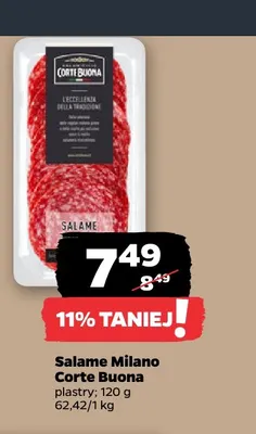 Salame Milano Corte Buona plastry promocja w Netto