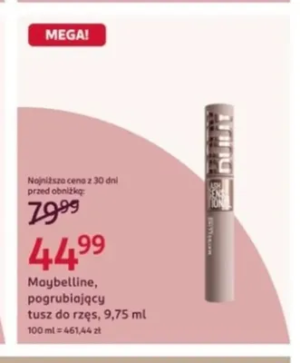 Pogrubiający tusz do rzęs Maybelline promocja w Rossmann
