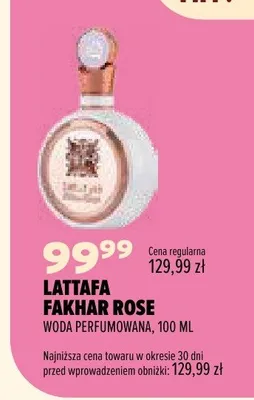 Woda perfumowana Lattafa Fakhar Rose promocja w Drogerie Natura