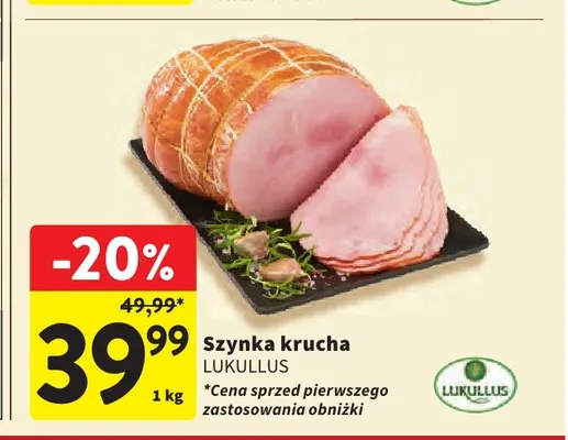 Szynka krucha Lukullus promocja w Intermarche