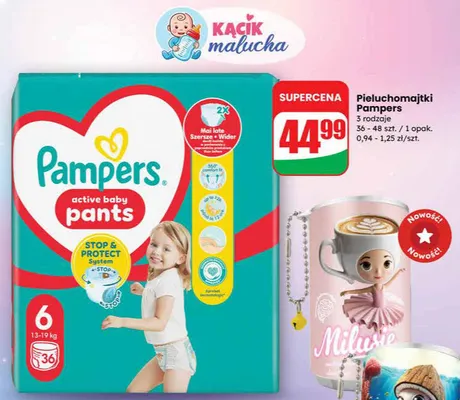 Pieluchomajtki active baby pants promocja w Dino