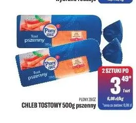 Chleb tostowy Plonyzbóż pszenny promocja w Tomi Markt