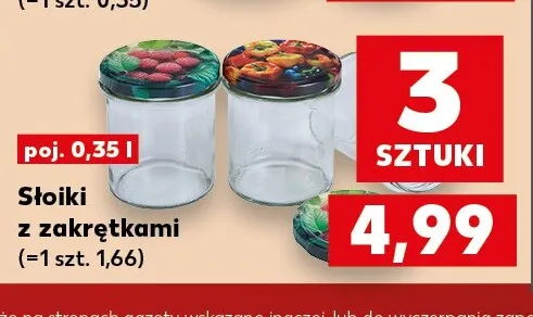 Słoiki z zakrętkami 3-pak 0,35 l promocja w Kaufland