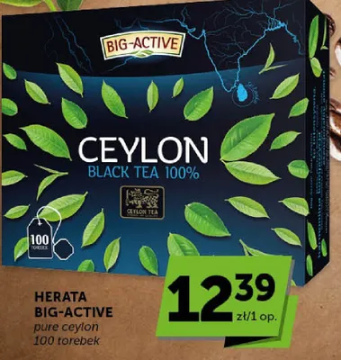 Herbata czarna pure ceylon promocja w Groszek