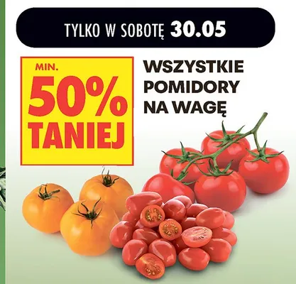 Pomidory na wagę promocja w Biedronka