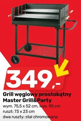 Grill węglowy prostokątny promocja w Bricomarche
