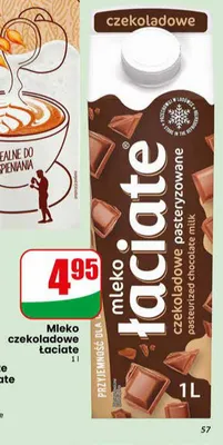 Mleko czekoladowe Łaciate promocja w Dino