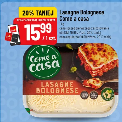 Lasagne Bolognese Come a casa promocja w POLOmarket