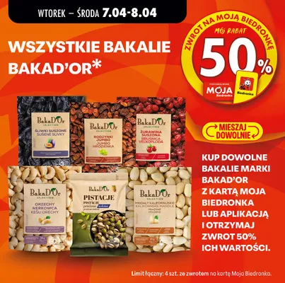 Bakalie wszystkie rodzaje promocja w Biedronka