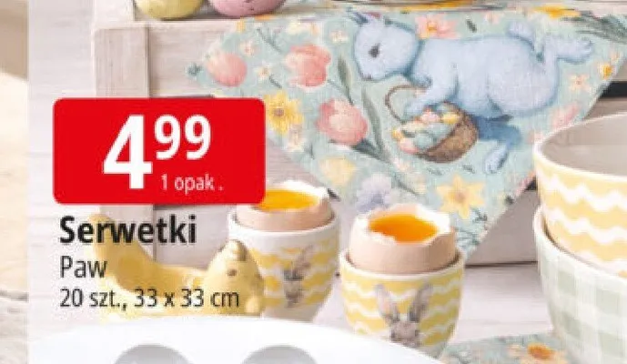 Serwetki 20 szt., 33 x 33 cm promocja w Leclerc