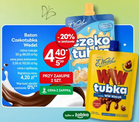 Baton Czekotubka E.Wedel promocja w Żabka