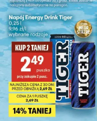 Napój energetyczny Tiger Classic promocja w Delikatesy Centrum