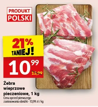 Żebra wieprzowe pieczenione, 1 kg promocja w Twój Market