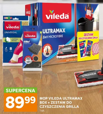 Mop Vileda Ultramax Box + zestaw do czyszczenia grilla promocja w Stokrotka