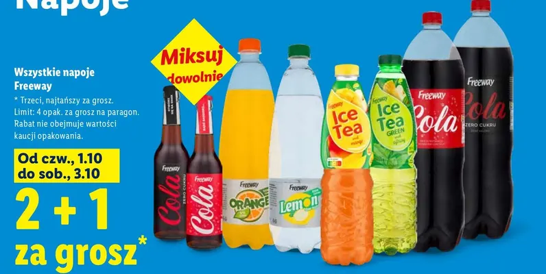 Napój gazowany Freeway Cola promocja w Lidl