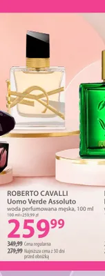 Woda perfumowana męska Uomo Verde Assoluto Roberto Cavalli promocja w Hebe
