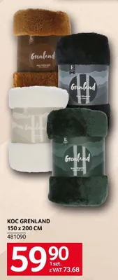 Koc Grenland 150 x 200 cm promocja w Selgros