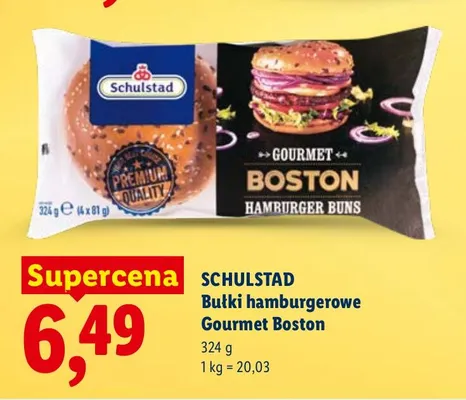 Bułki hamburgerowe Gourmet Boston promocja w Lidl