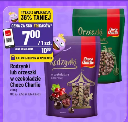 Rodzynki lub orzeszki w czekoladzie promocja w POLOmarket