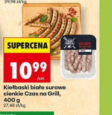 Kiełbaski białe surowe cienkie Czas na Grill promocja w Biedronka