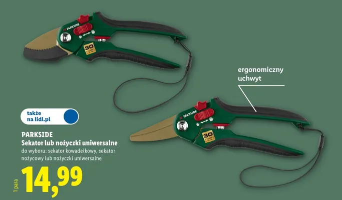 Sekator kowadełkowy Parkside promocja w Lidl