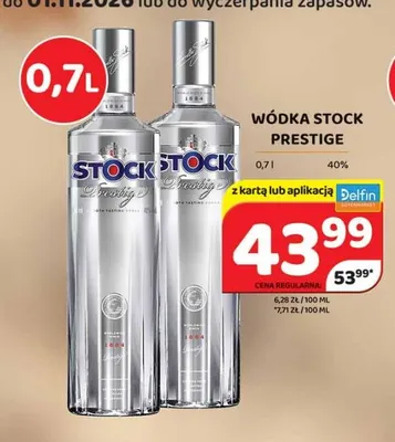 Wódka Stock Prestige promocja w Delfin